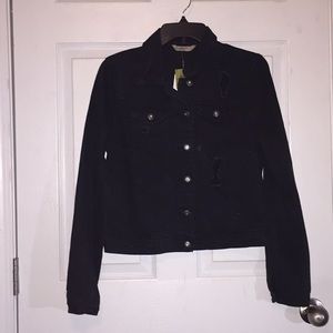 Black denim jacket